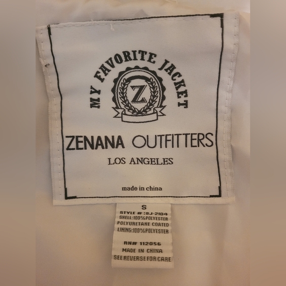 Zenana Outfitters My Favorite Jacket White Puffer sz S - Picture 12 of 13